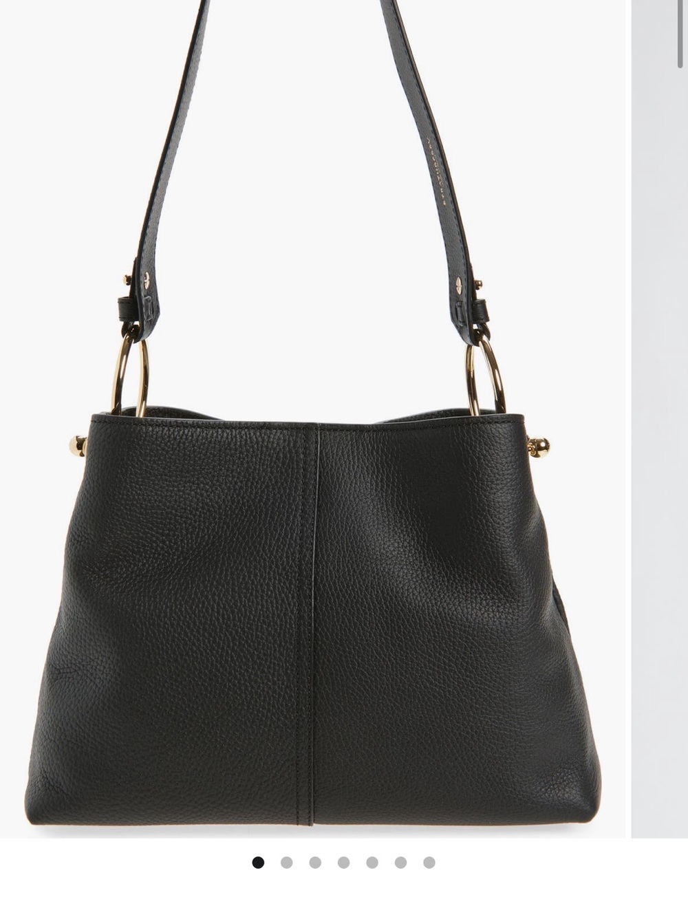 Strathberry Black Leather Shoulder Bag with Gold Hardware - Picture 4 of 6